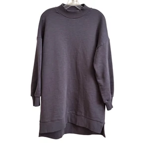 Sweaty Betty Urban Gray Organic Cotton One & Done Sweatshirt Dress Size 8-10 - Picture 1 of 5