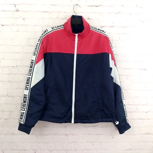 Opening Ceremony Jacket Mens Small Blue Red White Nylon Track Bomber USA - Picture 1 of 13