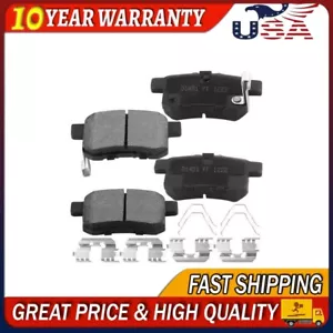 Rear Ceramic Disc Brake Pads w/Hardware for 2008 2009 2010 -2017 Honda Accord - Bild 1 von 5