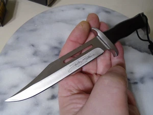 Rambo III Limited Signature Mini Bowie Combat Knife HCG 9433 Leather Sheath New - Picture 1 of 9