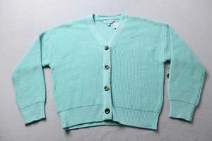 Market & Spruce Girl's Livvy Button Front Cropped Cardigan CG2 Light Blue Large  - Picture 1 of 3