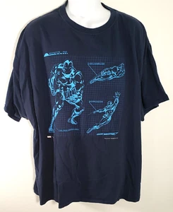 Marvel TShirt Iron Man da uomo 3XL blu navy prototipo blu navy blocco nerd casual - Foto 1 di 5