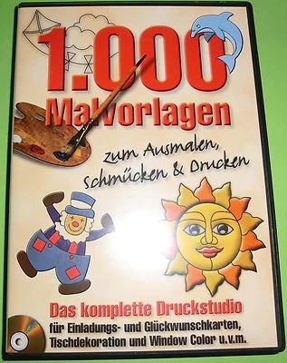 1.000 Malvorlagen zum Ausmalen, Schmücken & Drucken (PC - Software)  - Bild 1 von 3