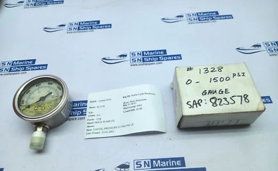 PIC 301LFW-254N Pressure Gauge 2-1/2” Dial 0-1500Psi Price Pump 1328 - Image 1 of 4
