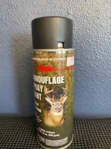 Majic Paints Camouflage Spray 12 Ounce - Oil Based-Flat-Black - Picture 1 of 2