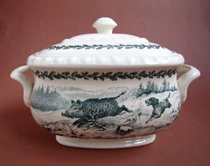 Suppenkanne Service Diana Grün Wildschwein Jagdhund Villeroy & Boch - Bild 1 von 10