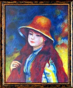 PIERRE-AUGUSTE RENOIR / Lovely Original PASTEL DRAWING on PAPER SIGNED / Framed - Picture 1 of 11