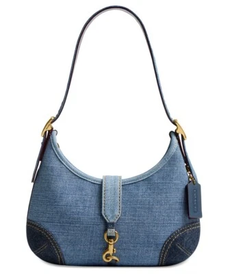 ❤️ Bolso Hobo Coach Hamptons CW647 Latón/Azul Foto 1 de 4