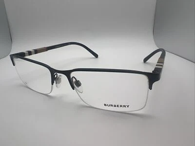 Monturas de ojos BURBERRY B1282 1001 55/18 145 negras para hombre Italia medio borde WW413 Foto 1 de 4