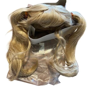 Doll wig hair size 12-13 Bailey Blonde pigtails ponytail Doll maker reborn - Picture 1 of 7