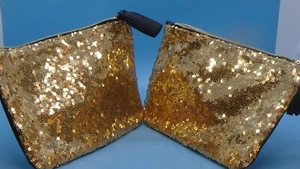 Ipsy Gold Sequin Cosmetic Bag Ipsy Bag Only Limited Edition NEW -choose OPTION - Picture 1 of 5