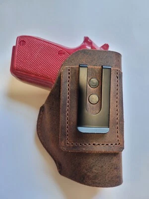 IWB 皮套 适合 Beretta Tomcat 3032 棕色皮革 — 第 1/4 张图片