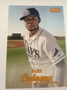 2017 Topps Stadium Club Jumbo 5x7 Alex Colome Rays 202 #’d 01/10 Gold - Picture 1 of 1