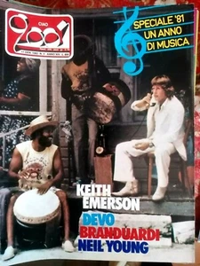 CIAO 2001 3 1982 KEITH EMERSON BRANDUARDI DEVO KNOPFLER NEON NEIL YOUNG BEATLES - Picture 1 of 1