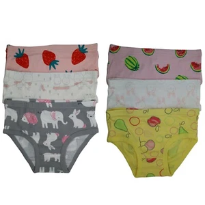 6 Packs Toddler Little Girls Cotton Underwear Briefs Kids Panties 2T 3T 4T 5T 6T - Picture 1 of 29