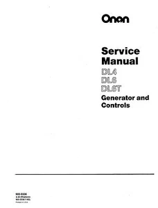 Manual de servicio de control y generador ONAN DL4 DL6T - Imagen 1 de 1