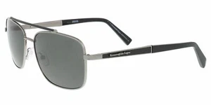 Ermenegildo Zegna EZ 0036 12D Silver/Black Square Sunglasses - Picture 1 of 3
