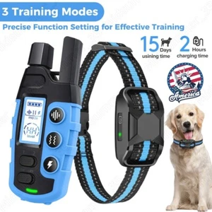 Dog Shock Collar with Remote Control Training Collar IPX7 Waterproof Electric US - Picture 1 of 15