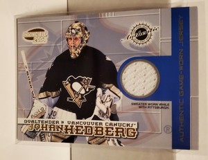 2003-04 Pacific Invincible Jerseys #24 Johan Hedberg #d 269/600 Canucks