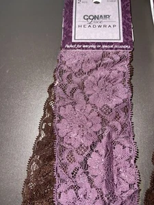 Conair Head Wrap - 2Pc - Mauve And Brown - Picture 1 of 1