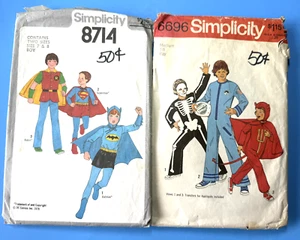 vint 70's Child's COSTUME Patterns Simplicity 6696 8714 Sz 7-8 cut and complete - Picture 1 of 1