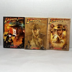 3 Indiana Jones PB (Scholastic Lost Ark , Last Crusade & Kingdom Crystal Skull) - Picture 1 of 5