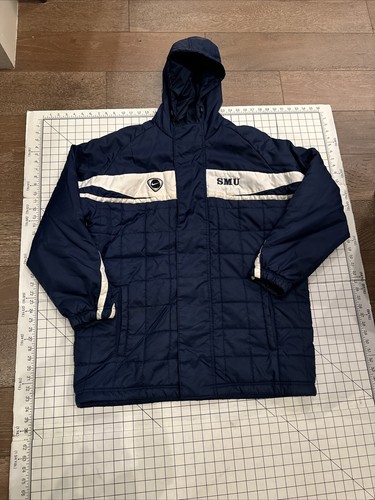 COACH Giacca Nike SMU uomo XL blu parka cappotto con cappuccio zip intera calcio allenatore retro
