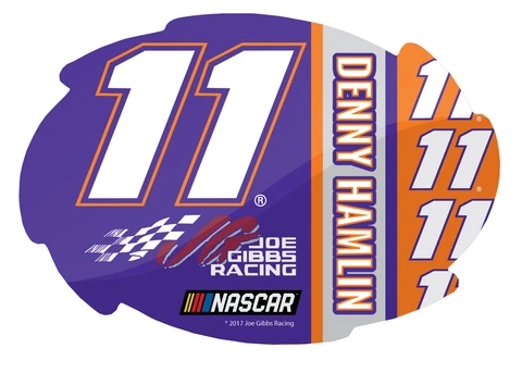 NASCAR #11 Denny Hamlin 5"x6" Swirl Magnet-NASCAR Car Magnet Cover