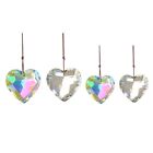 Rainbow Reflective Hanging Heart Pendant for Home Office Garden Decoration