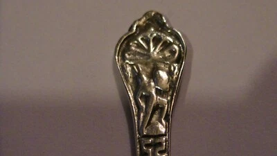 CUCHARA RECUERDO PLATA TIJUANA MEXICO MLC .850 HOMBRE CON ESCUDO ORNAMENTADA Foto 1 de 4