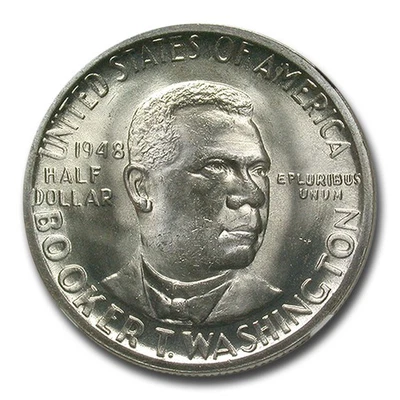 1948 Booker T. Washington Half Dollar Commem MS-66 NGC - Image 1 of 2