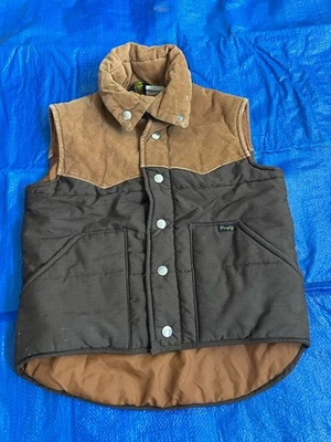 Chaleco vintage Wrangler pana marrón para hombre M (10-12) EE. UU.  Foto 1 de 4