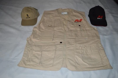 FOX FIRE ~ MINELAB DETECTORS ~ COILTEK COILS ~ STONE SAFARI VEST ~ LARGE  ~  NEW - Image 1 of 4