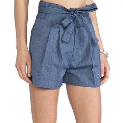 Pantalones Cortos Marc by Marc Jacobs Jamie Rayas Azul Índigo Cintura Alta Nuevos con Etiquetas Talla 12 Foto 1 de 4