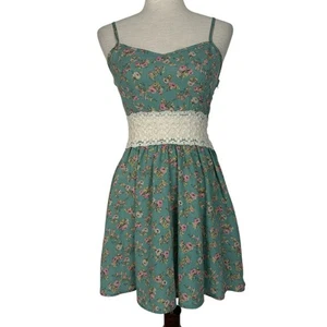 Vestido Cottagecore Vintage Y2K Pequeño Boho Crochet Coqueta Delicado Floral Sello Húmedo - Imagen 1 de 15