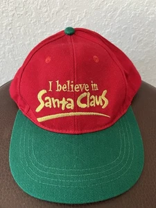 Vintage “I Believe in Santa” Hat Cap Snap Back Made in Taiwan - Picture 1 of 9