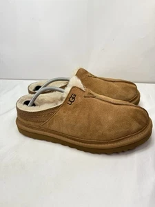 UGG Neuman Mens Slippers Sheepskin Comfort Casual Home Slip On Shoes Camel 12 - Picture 1 of 7