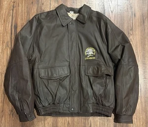 National Hunting Club Life Members Med Leder Bomberjacke mit Kartenfutter NRA - Bild 1 von 4