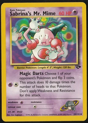 Sabrina's Mr. Mime 59/132 - Pokemon TCG Gym Challenge Set - Uncommon, NM - Image 1 of 2