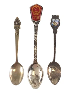 3 Sterling Silver Spoons Lot 36 Grams Asia China Thailand Aden Demitasse Vintage - Picture 1 of 4