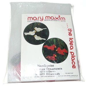 Mary Maxim Weihnachten Kardinäle Nadelspitze Ornament Kit 027169 ergibt 6 NEU - Bild 1 von 4