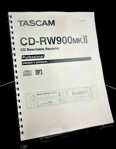 Tascam CD-RW900MKII CD Recorder  Owner's Manual Operating Instructions Coil Bind - Picture 1 of 4