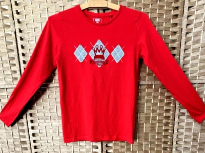 Camiseta Esprit Vintage Niñas Roja Manga Larga Diseño Estampado Tartán. Talla 12-13 años Foto 1 de 4