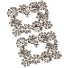 Square Rhinestone Shoe Clips - Removable Pair for Bridal Shoes and Accessories