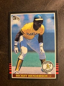 1985 Donruss RICKEY HENDERSON A’S Near Mint