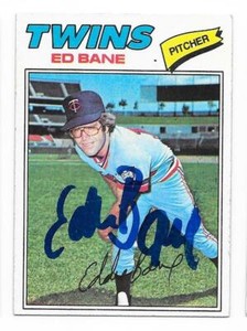 ED BANE 1977 TOPPS AUTOGRAPHED SIGNED # 486 MINNESOTA TWINS