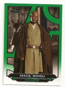 2017 STAR WARS GALACTIC FILES REBORN #ROTS-9 MACE WINDU #/199 GREEN #041/199