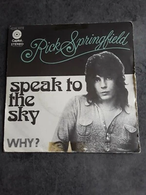 VINYL 45T RICK SPRINGFIELD " SPEAK TO THE SKY, WHY? " 1972 CAPITOL - Photo 1/4