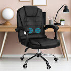 Office Black Chair Leather Recliner Ergonomic Massage Lift Swivel Chair New 