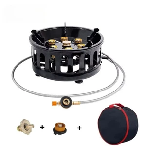 7-Core Camping Stove High-Power Gase Burner Windproof Stove Electronic ignition - Picture 1 of 28